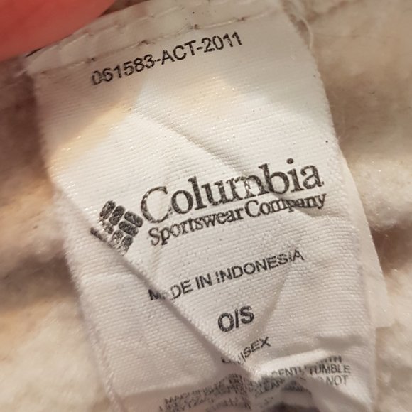 COLUMBIA Unisex One Size Scarf Cream Winter Fleece - Picture 5 of 10